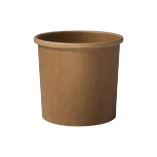 POT À SOUPE EN CARTON BRUN 355ML