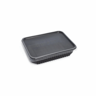 Barquette rectangulaire 500ml et Couvercle en PP Micro-ondable