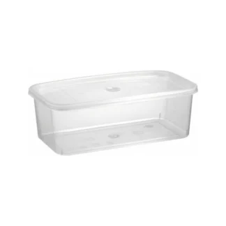 BARQUETTE TRANSPARENTE EN PP MICRO-ONDABLE + COUVERCLE