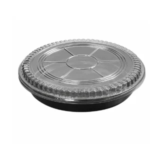 PLATEAU SUSHI ROND NOIR 25x5,7CM + COUVERCLE PAR 120